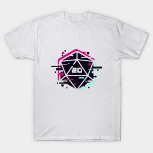 Glitch Dice D20 T-Shirt